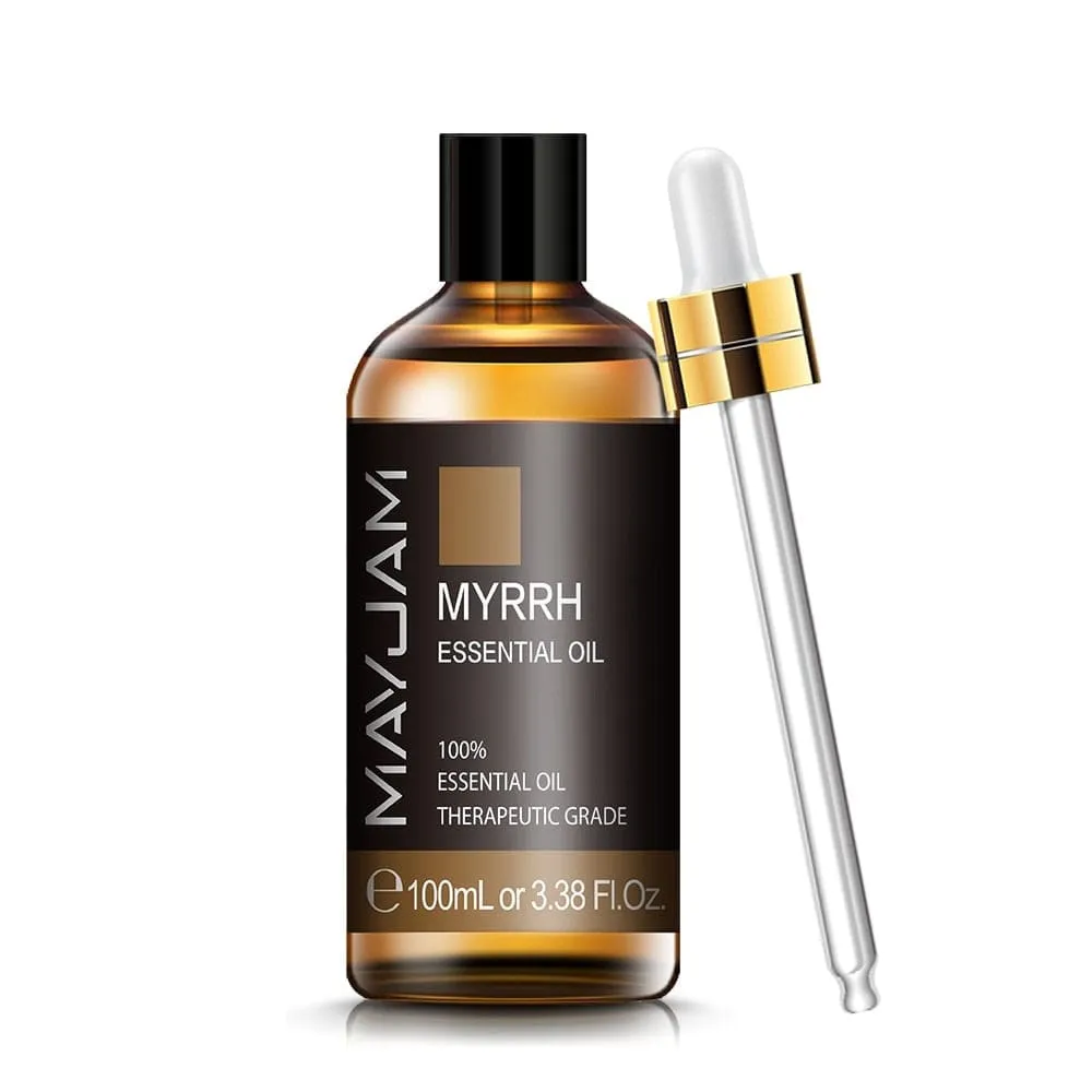 10ml 30ml 100ml with Dropper Myrrh Pure Natural Essential Oils Commiphora Myrrha