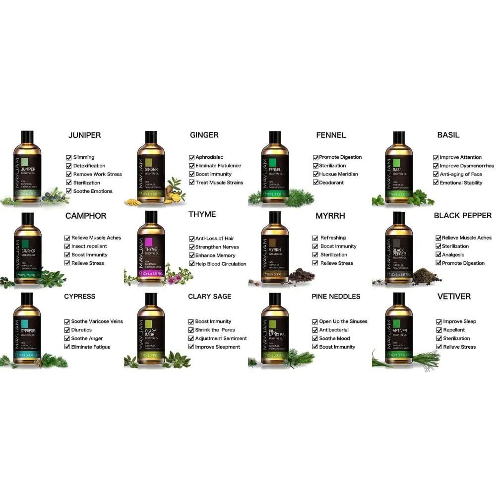 10ml 30ml 100ml with Dropper Myrrh Pure Natural Essential Oils Commiphora Myrrha