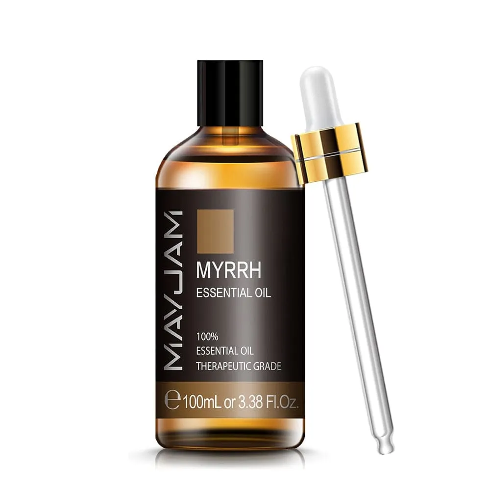 10ml 30ml 100ml with Dropper Myrrh Pure Natural Essential Oils Commiphora Myrrha