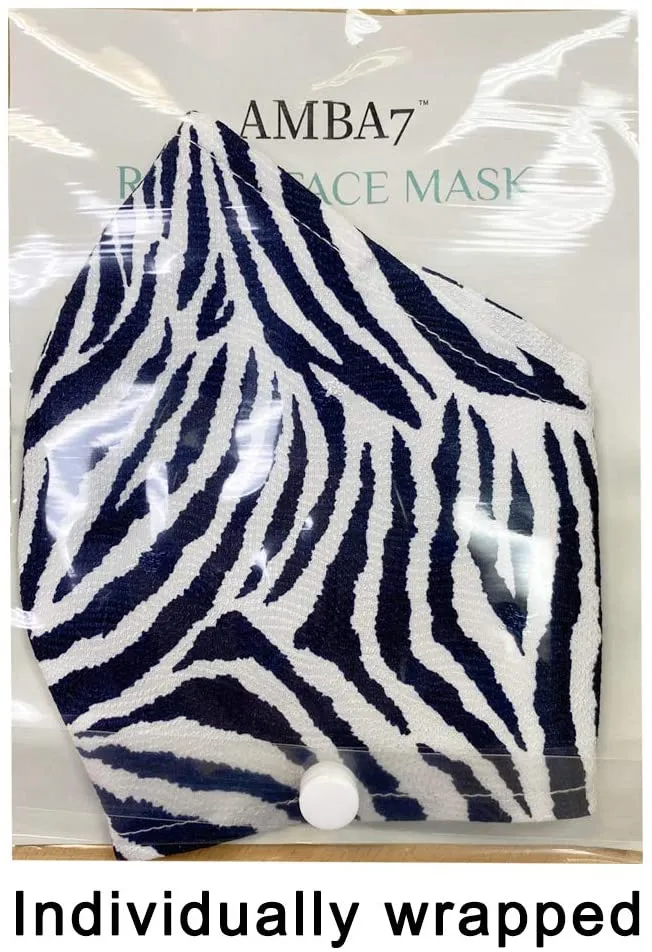 Amba7 Washable Reusable Breathable Cloth Face Mask - Machine Washable Double Layer Protection, Unisex (US In stock) (3pc - Woven Series, 3-Pack)