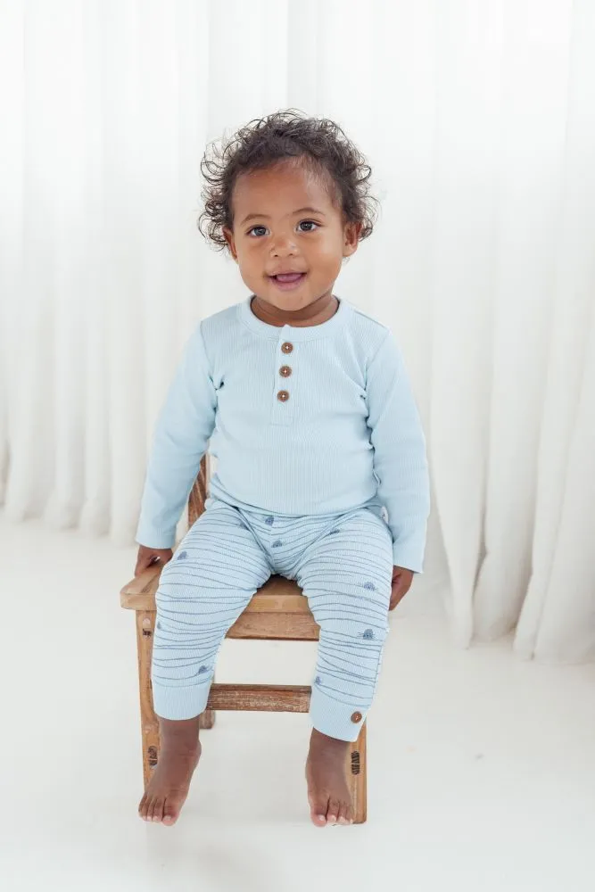 Aster and Oak Striped Seal Rib Legging