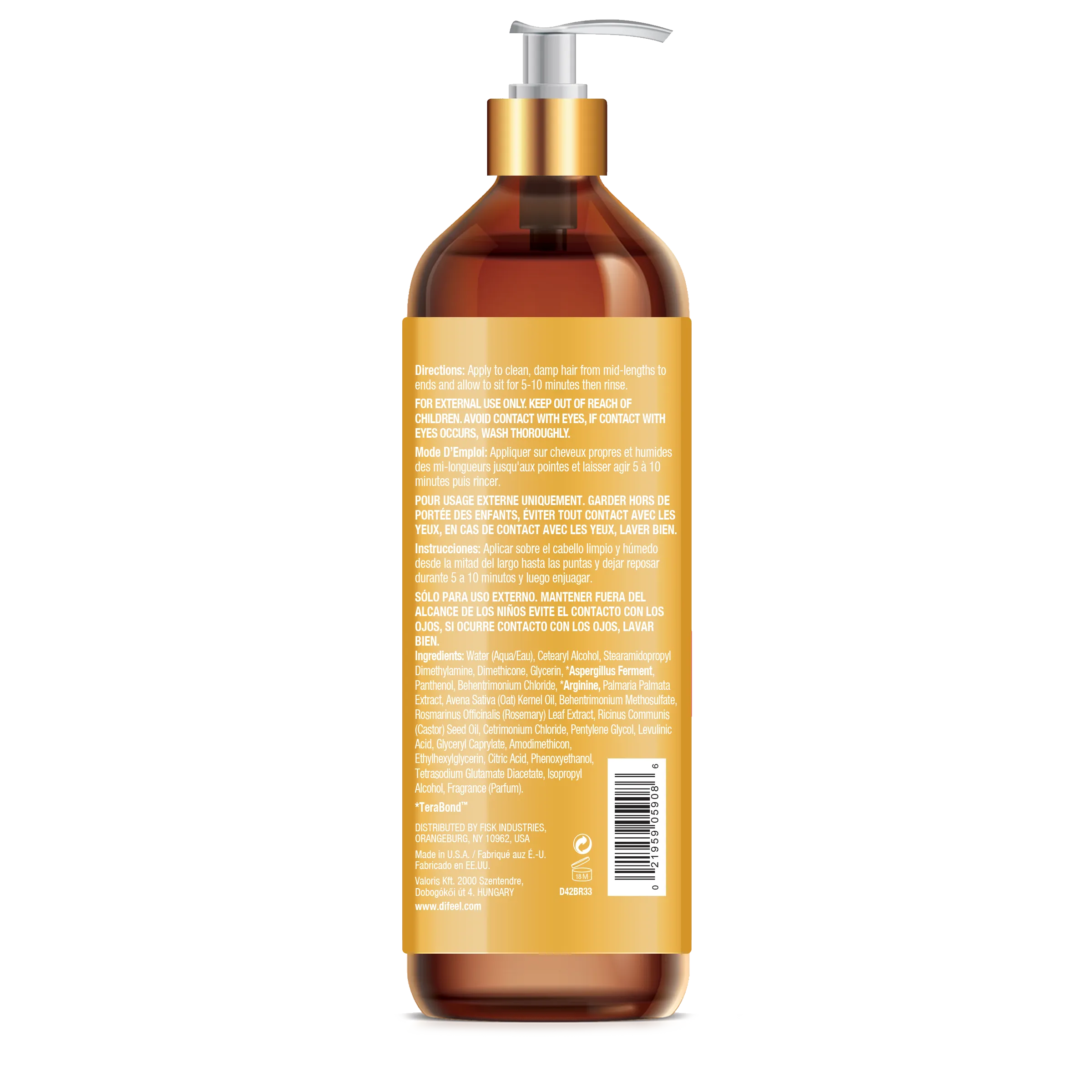 Difeel Bond & Repair Sulfate Free Conditioner 33.8 oz.