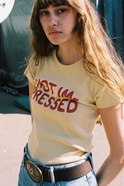 EVE T-Shirt Not Impressed mustard