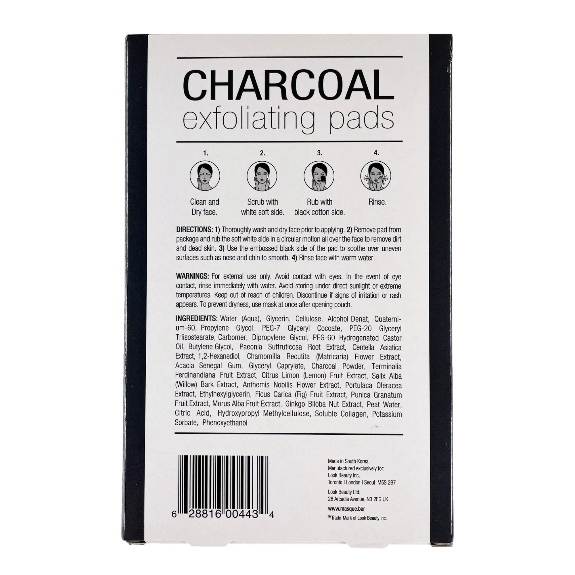 Exfoliating Charcoal Pads (6 Pads/Box)