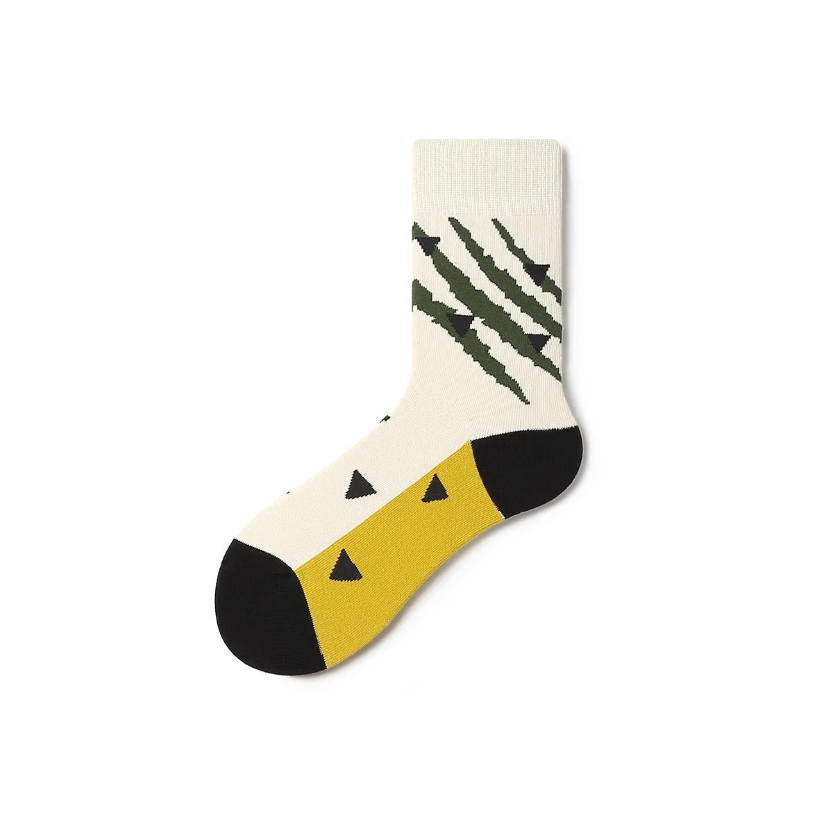 Geometric Space All-season Men Active 5pcs Crew Socks Set