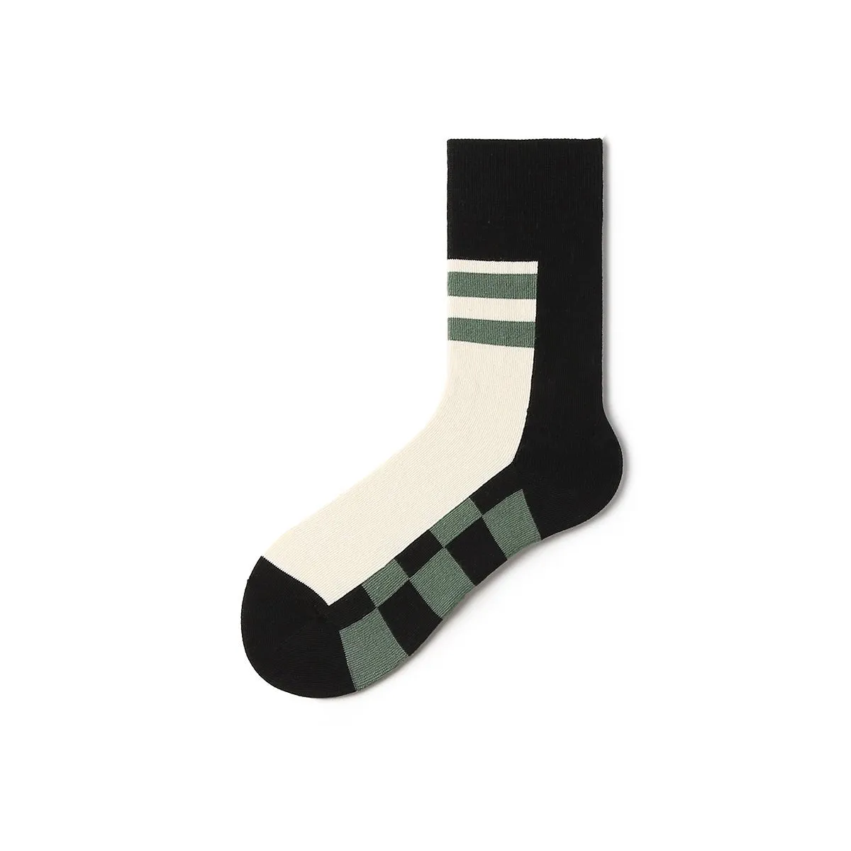 Geometric Space All-season Men Active 5pcs Crew Socks Set
