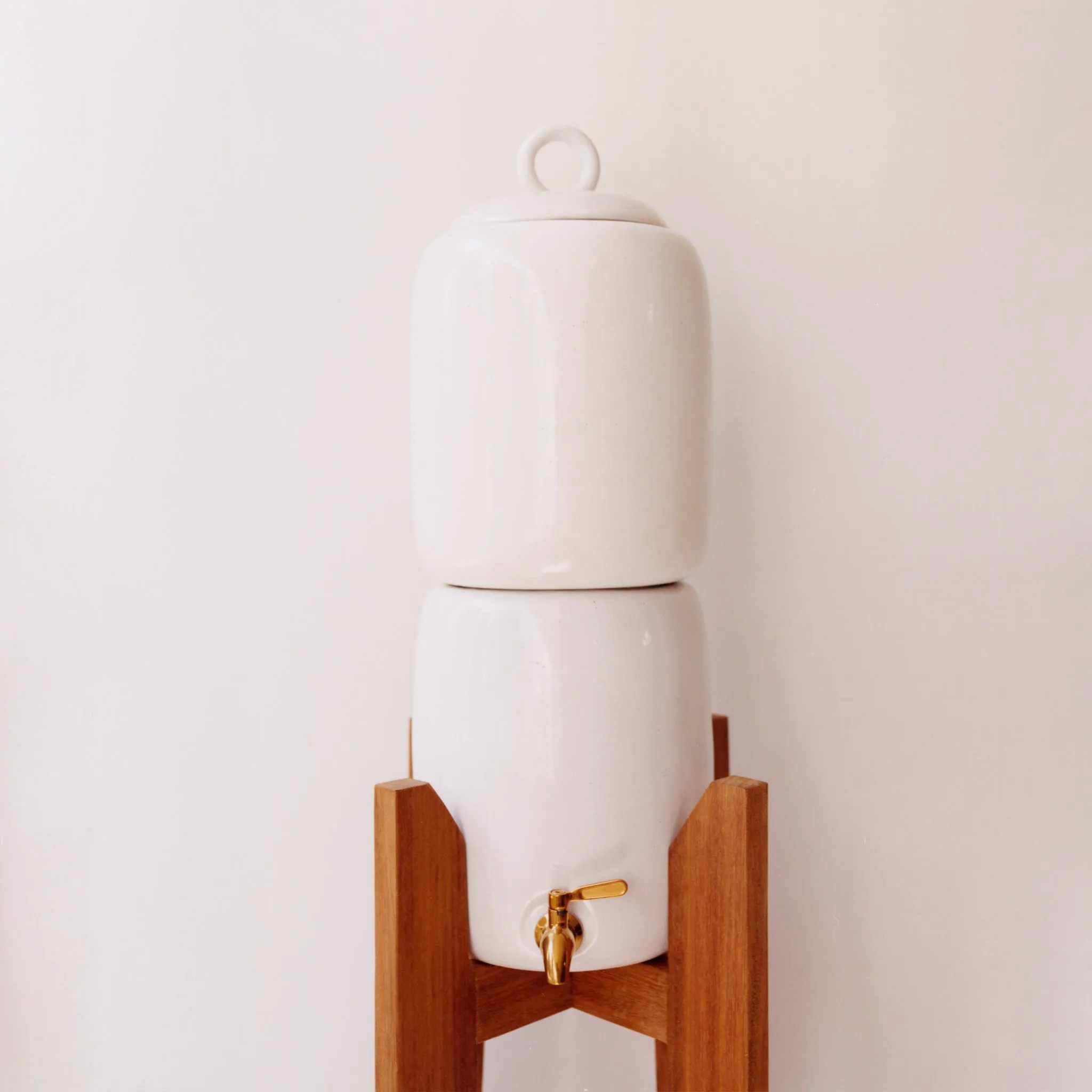 Hand Made Wooden Stand for Slip Cast Vessel