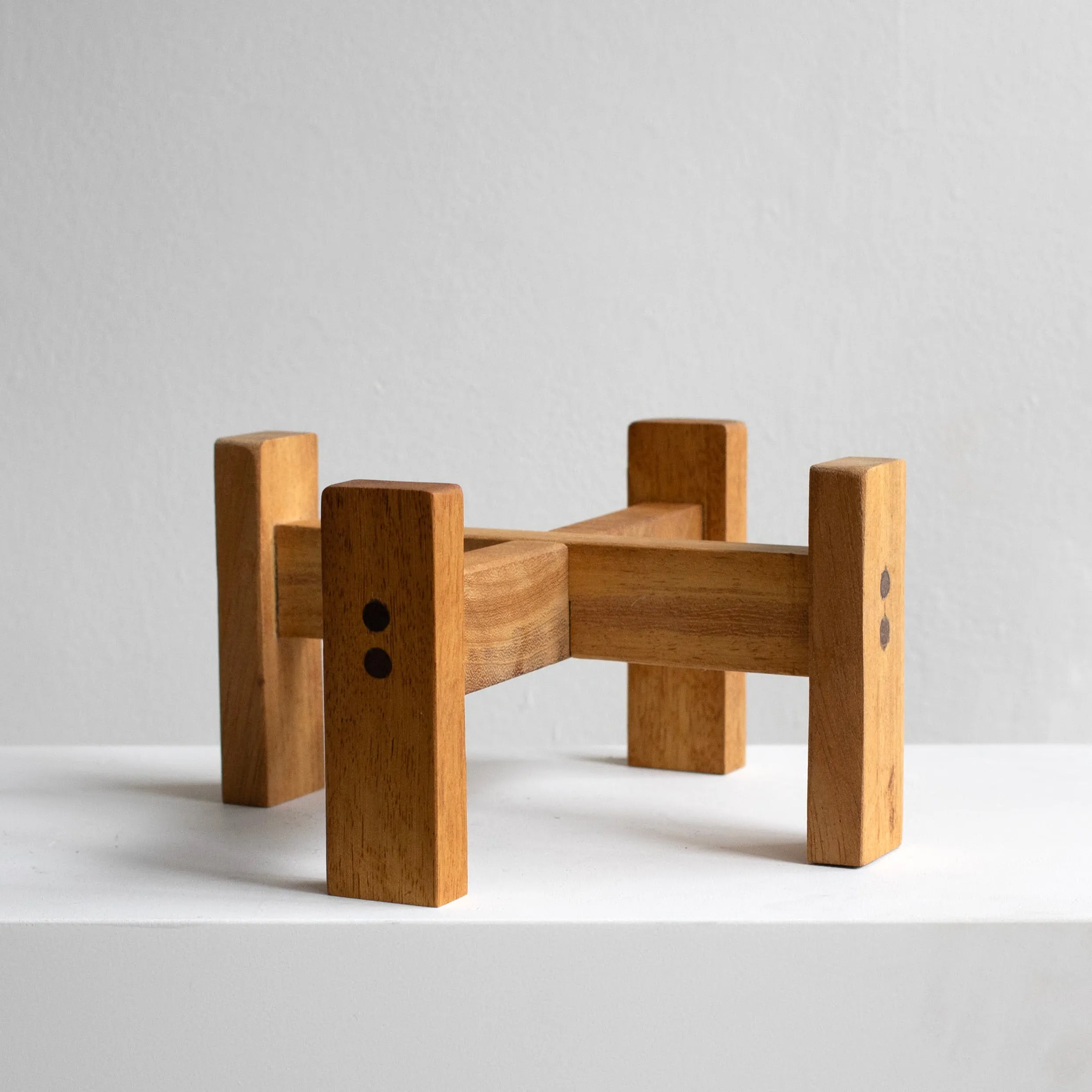 Hand Made Wooden Stand for Slip Cast Vessel
