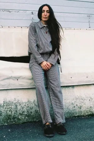 INEZ Striped Pants blue/offwhite | Nudie Jeans