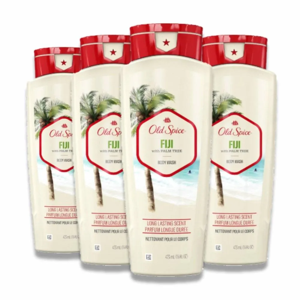 Old Spice - Fresh Collection Fiji Scent Men's Body Wash - 16 Oz - 4 Pack