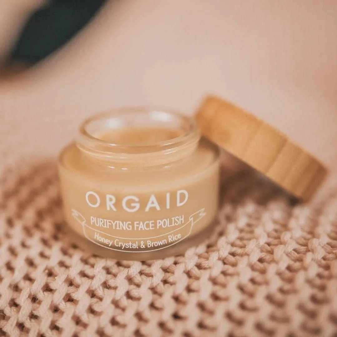 ORGAID Purifying Face Polish, Honey Crystal & Brown Rice