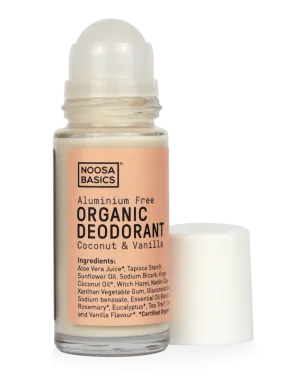 ORGANIC ROLL ON DEODORANT COCONUT   VANILLA