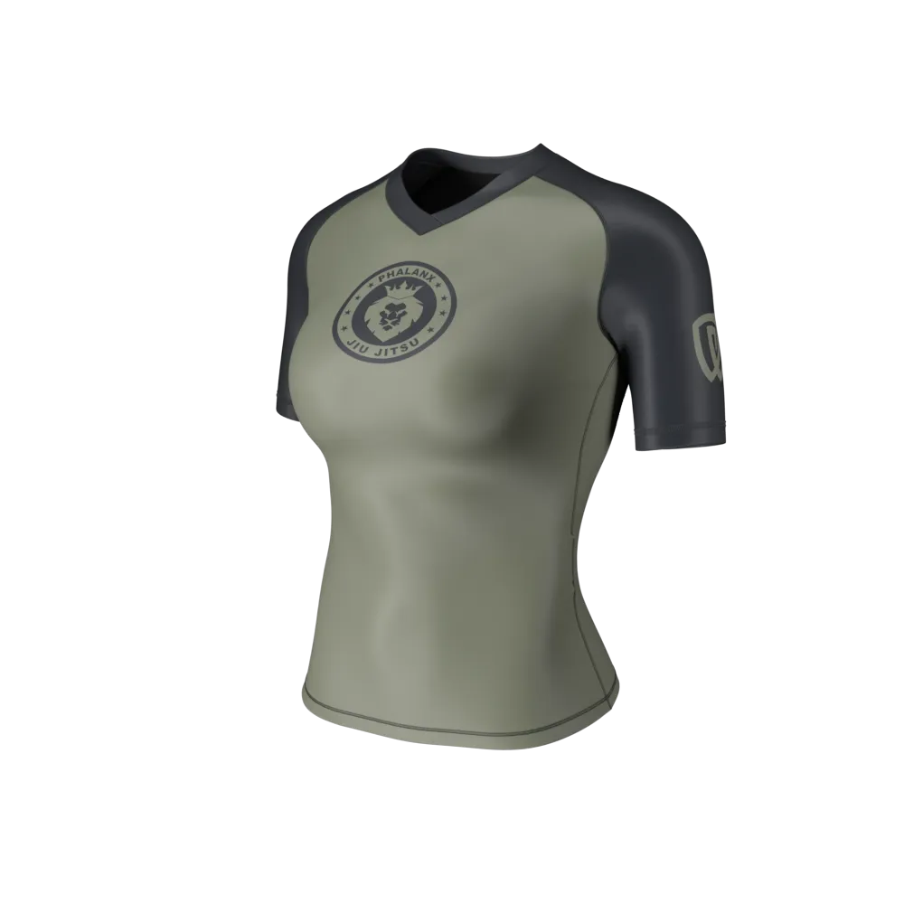 Phalanx "King Olive" Women's Short Sleeve Rash Guard