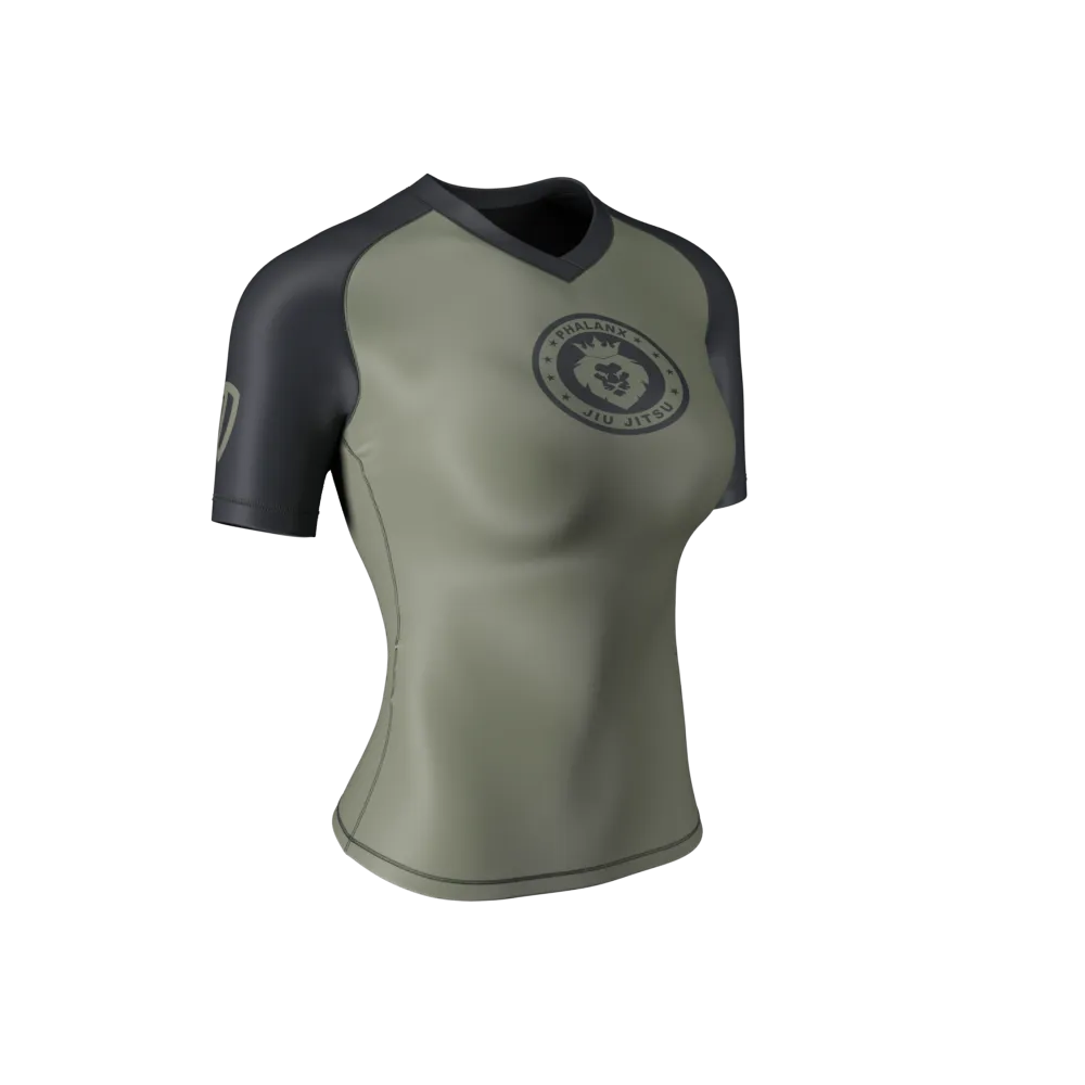 Phalanx "King Olive" Women's Short Sleeve Rash Guard