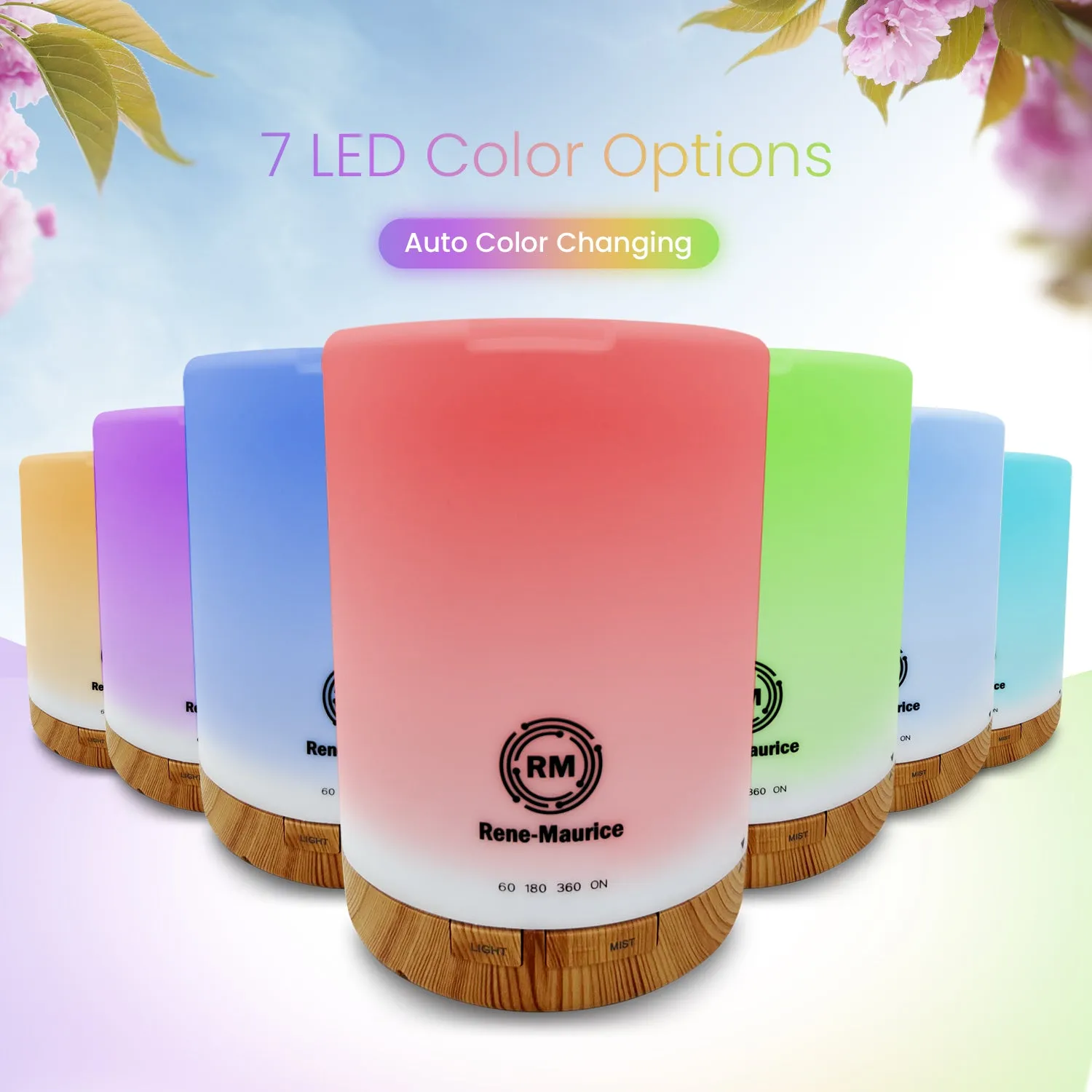 ReNe-Maurice Electric Ultrasonic Aroma Diffuser (Free Essential Oil)
