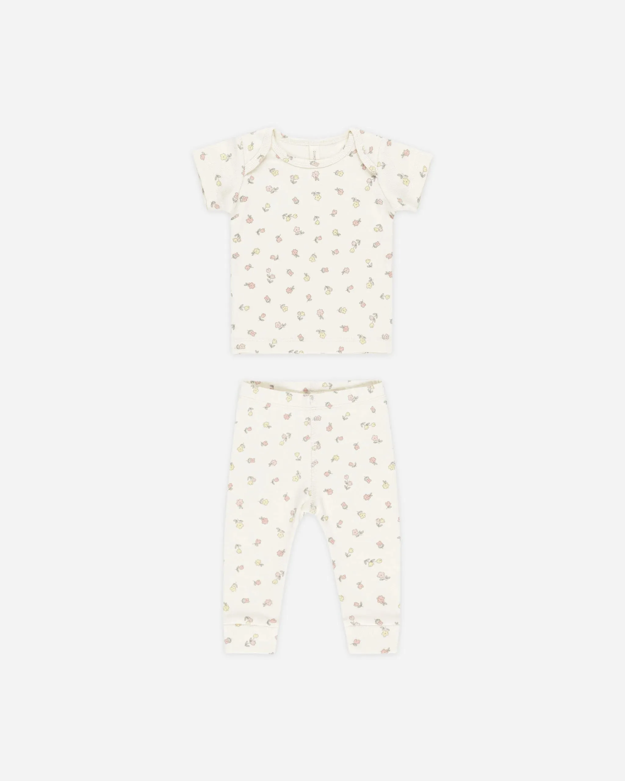 Ribbed Short Sleeve Tee   Legging Set