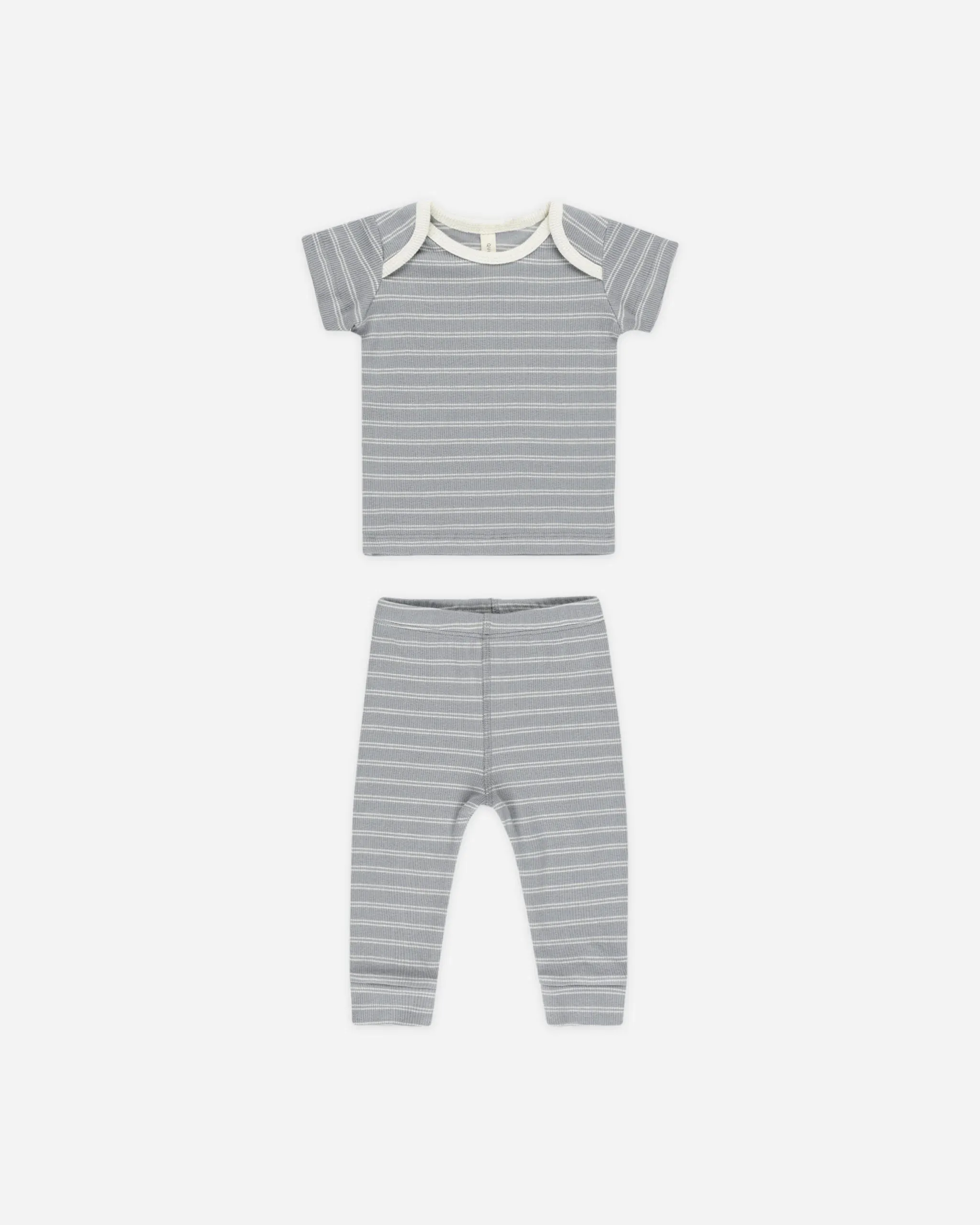 Ribbed Short Sleeve Tee   Legging Set
