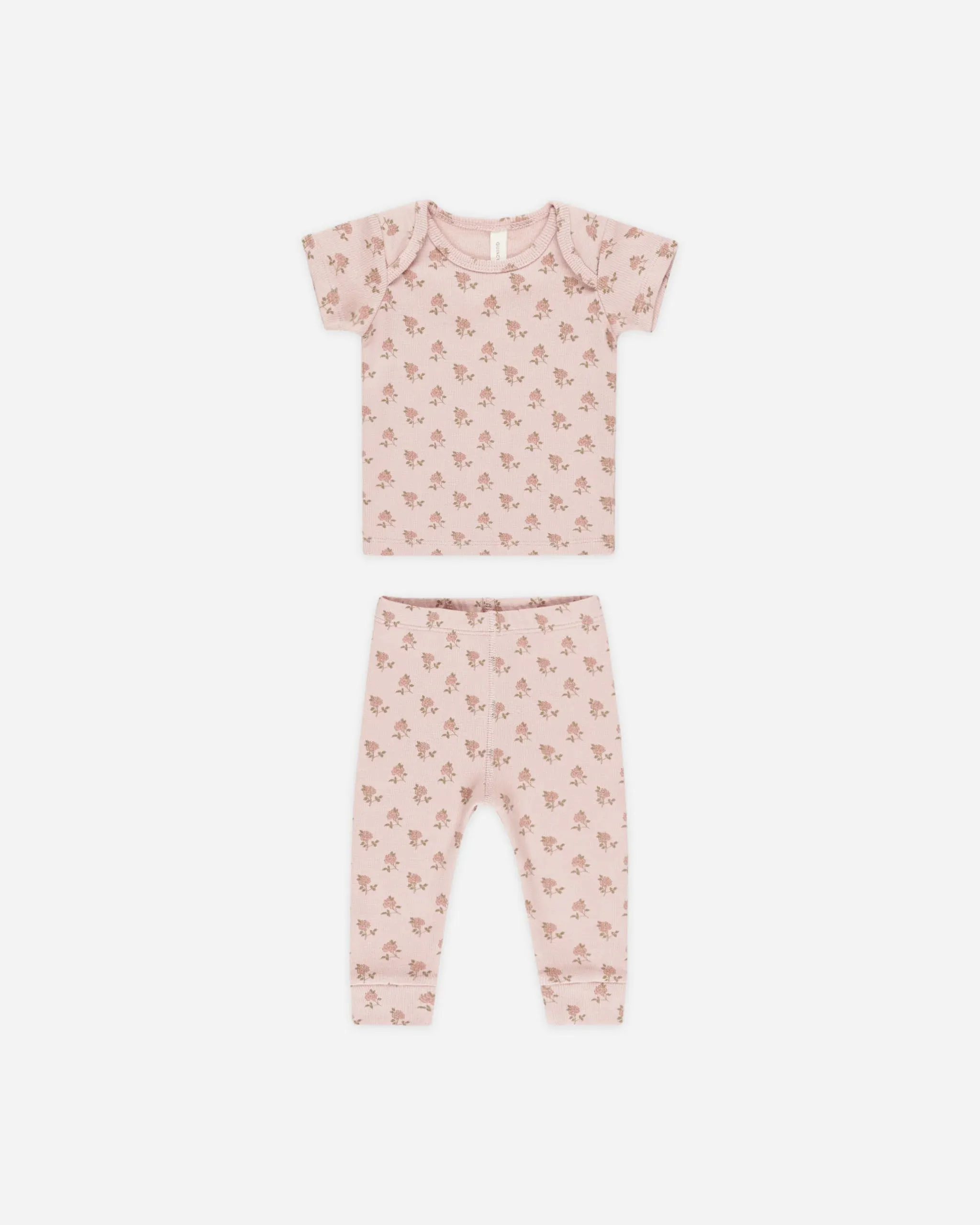 Ribbed Short Sleeve Tee   Legging Set