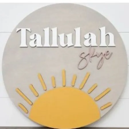 Sugar   Maple Round Personalized Name Sign | Sunshine