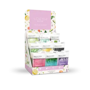 Voesh 4-Step Pedi in a Box Counter Display - 27 Pieces
