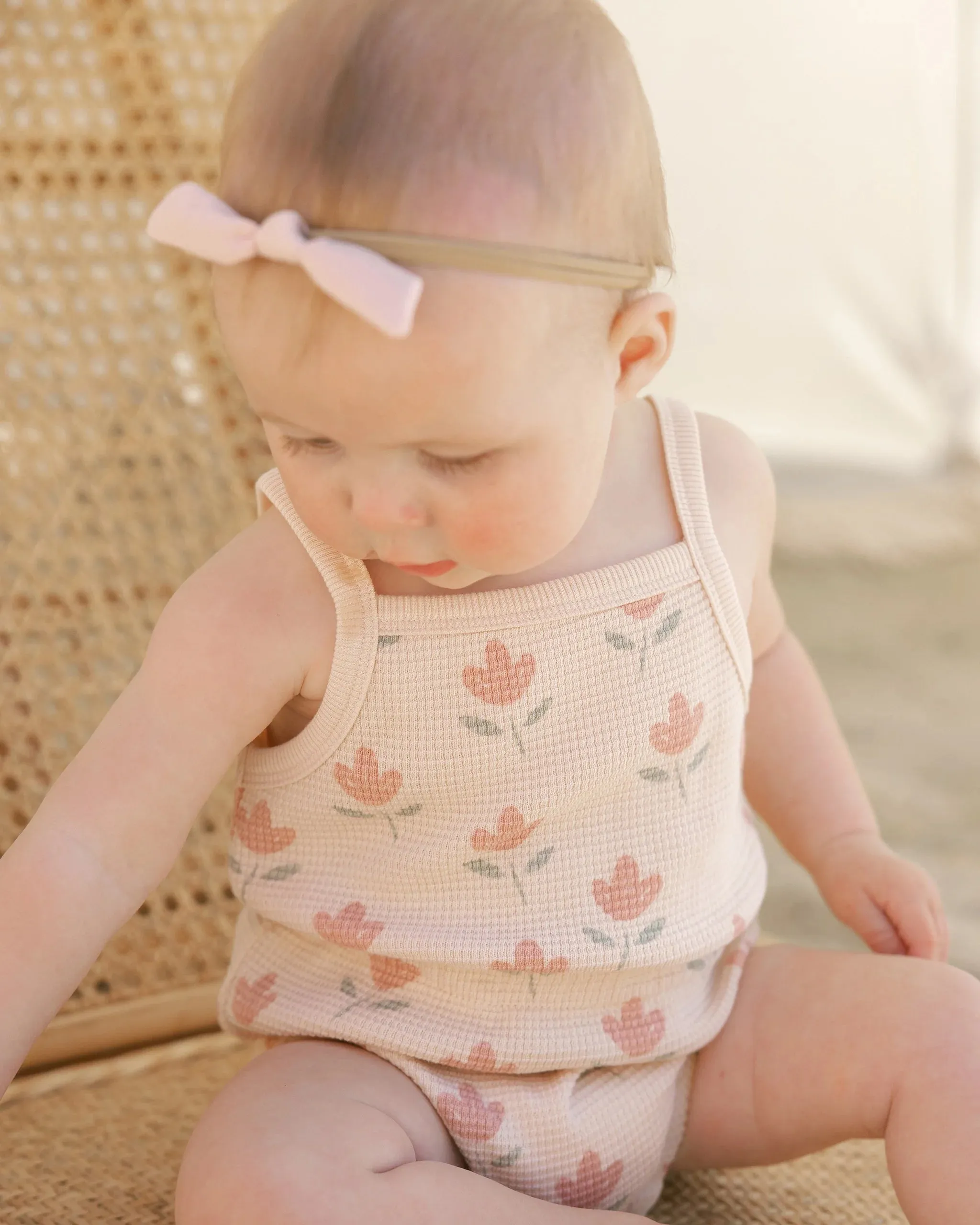 Waffle Cinch Romper
