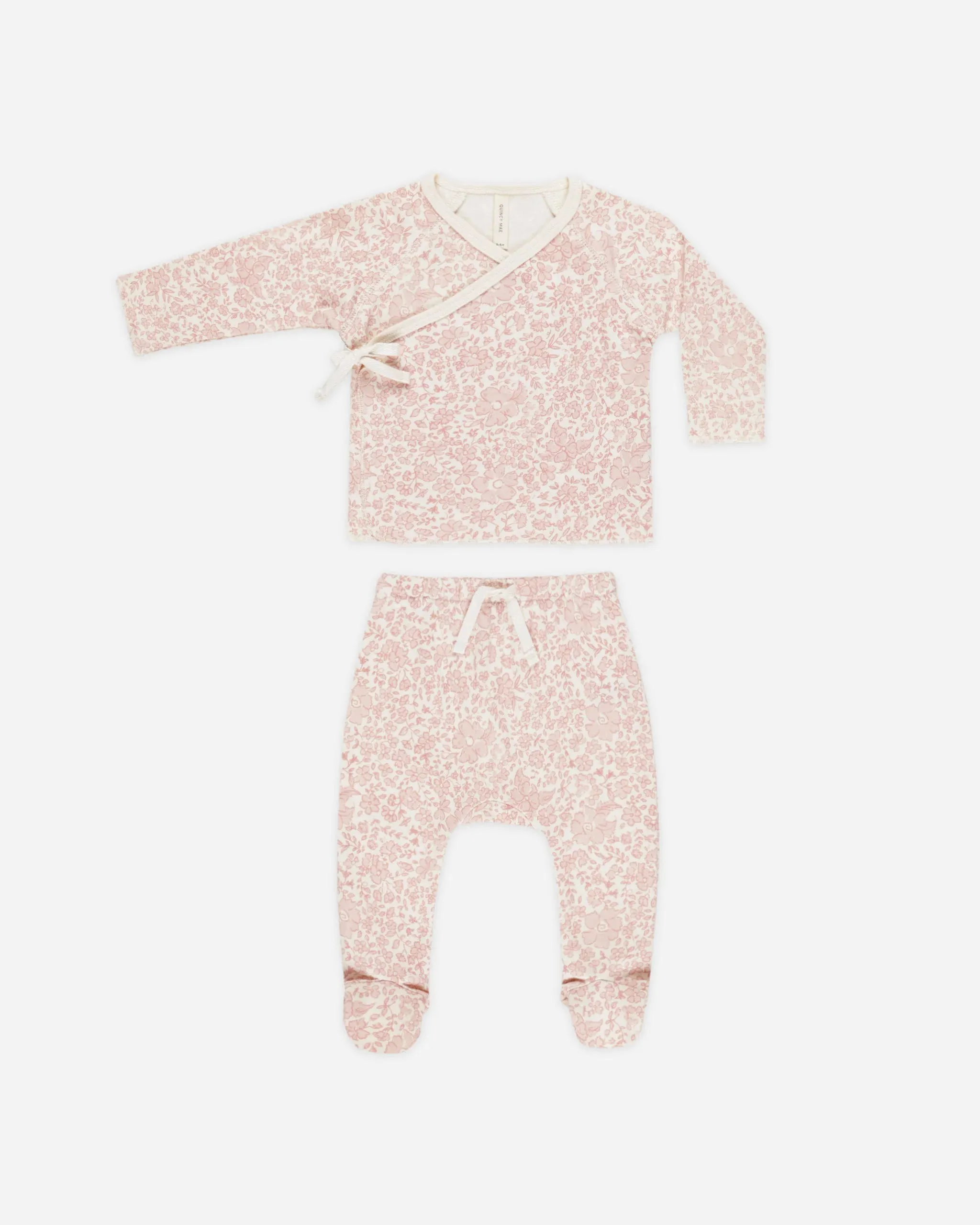 Wrap Top   Footed Pant Set