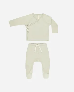 Wrap Top   Footed Pant Set