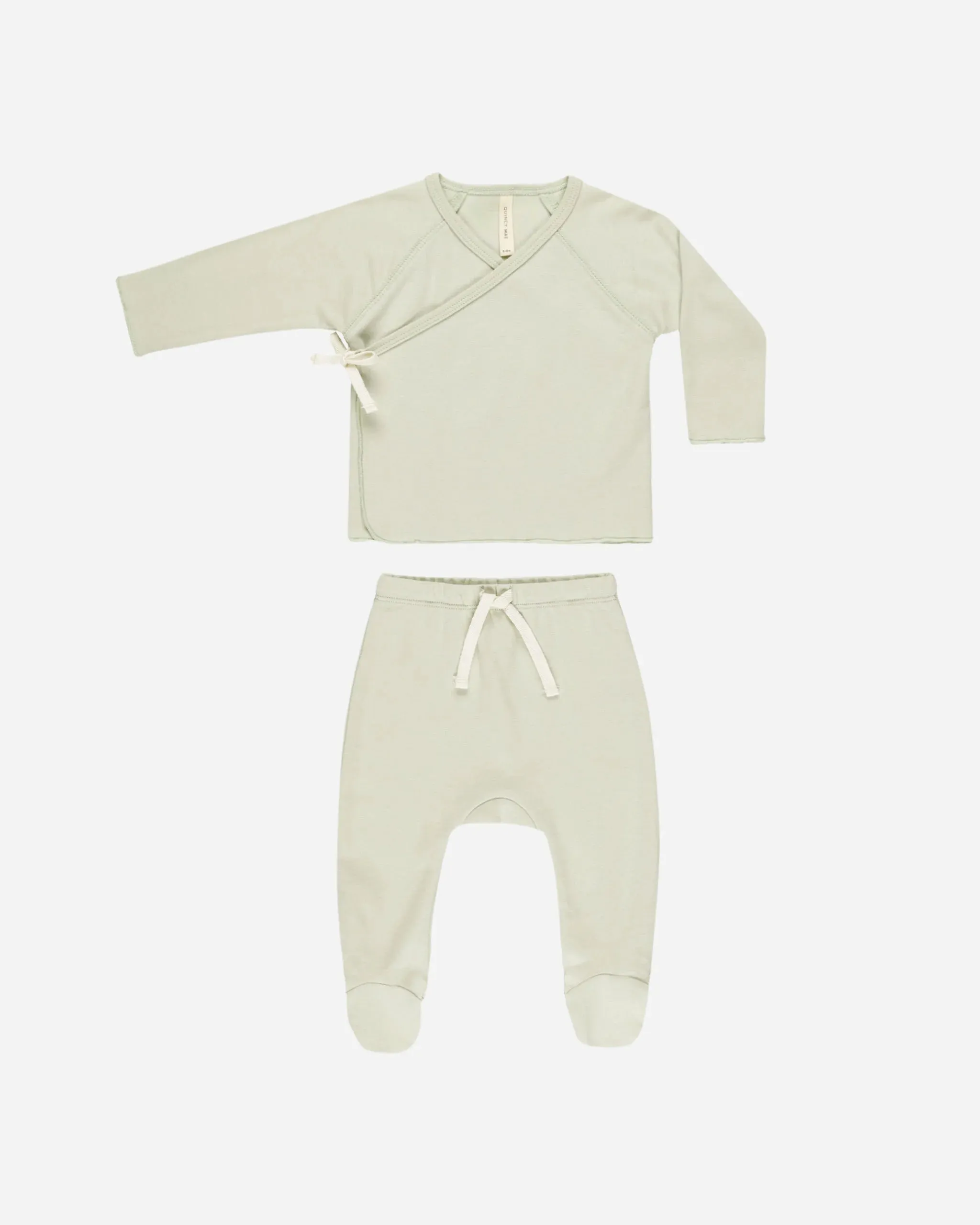 Wrap Top   Footed Pant Set